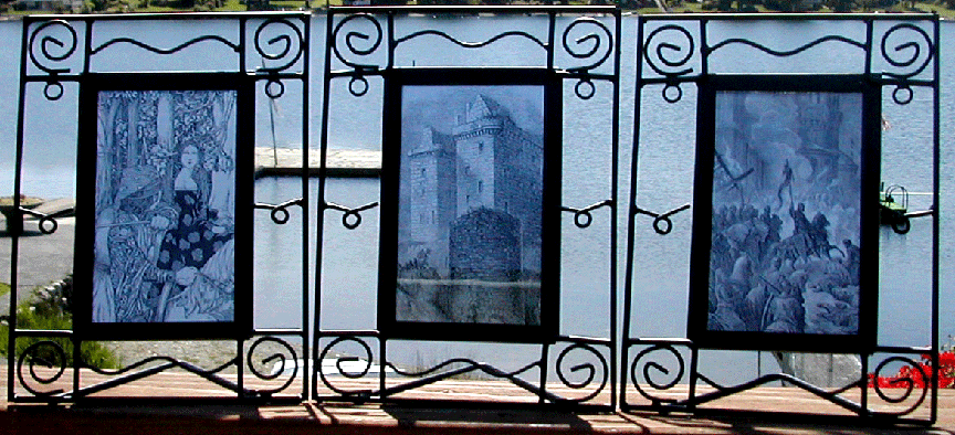 [framed medieval silver prints]