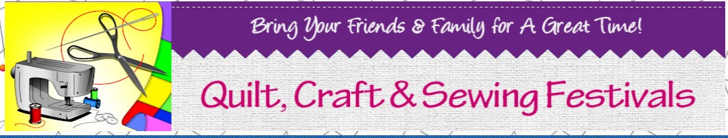 [Quilt, Craft & Sewing Festival Logo]